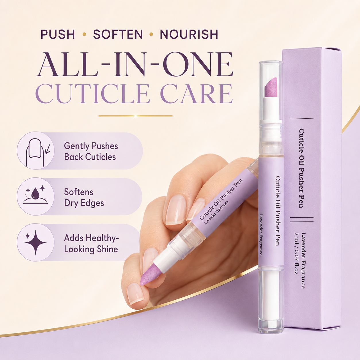 💅 2-in-1 Cuticle Oil Pusher Pen